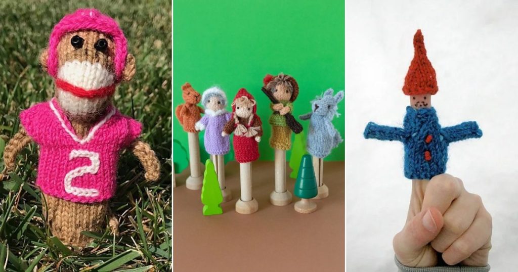 pocket puppet doll knitting