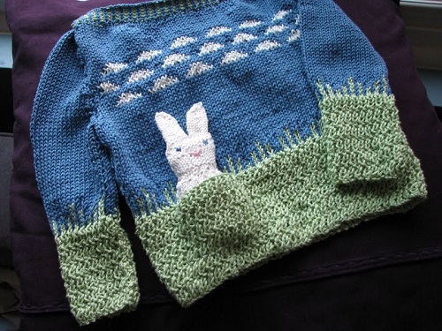 Knitting Animal Baby Sweater free pattern