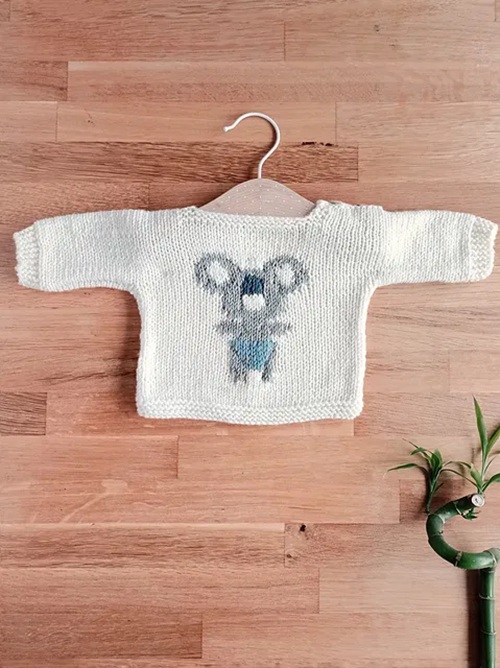 Knitting Animal Baby Sweater free pattern 3