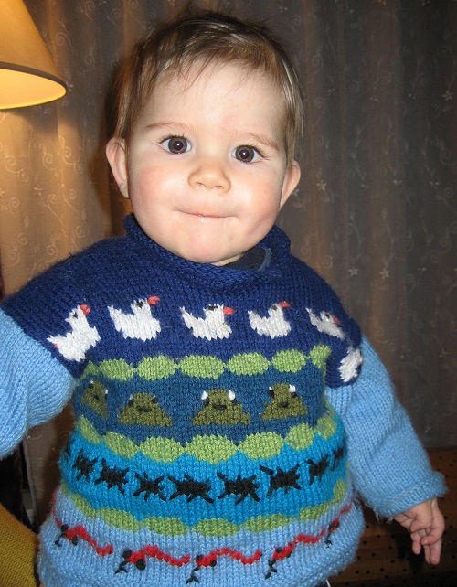 Knitting Baby Sweater pattern