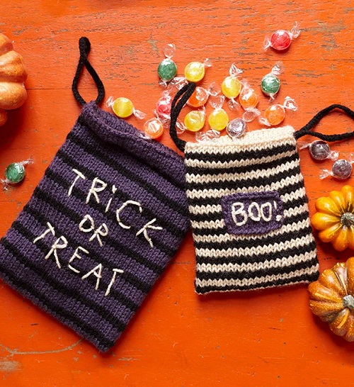 Halloween Treat Bag Knitted Patterns 1