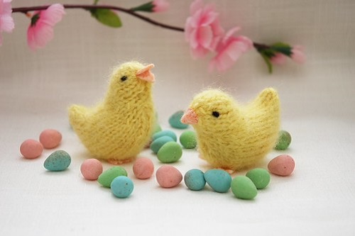 Knitted Group of Chickens 3