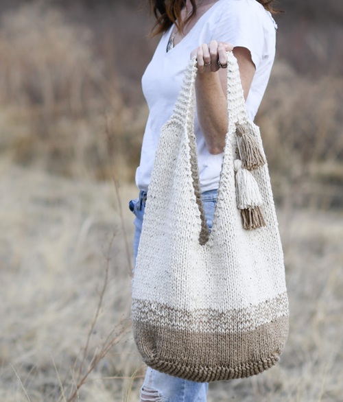 Knitted tote Bag Pattern 3