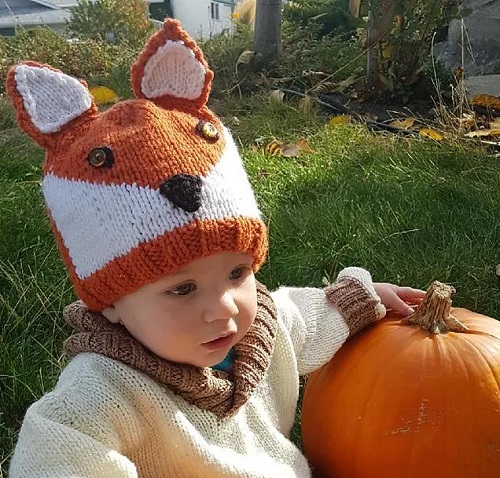 Knitted Animal Hat for baby 5