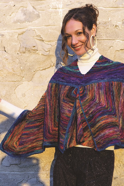Knitted Butterfly Poncho Pattern 1