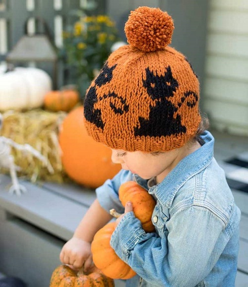 Knitted Halloween Hat 1