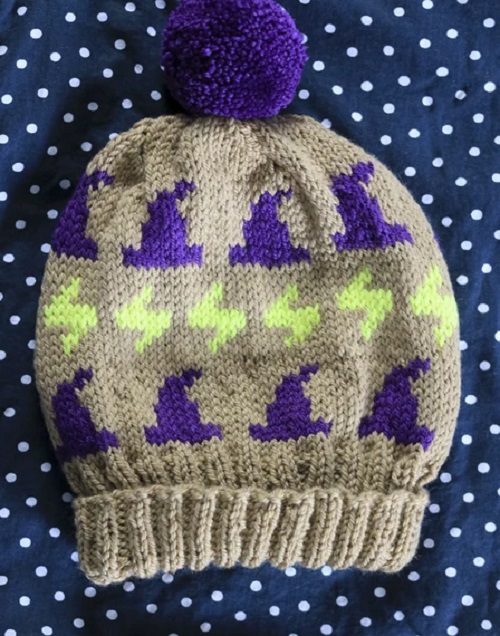 Knitted Halloween Hat free pattern 3