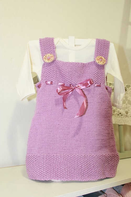 DIY Knitted Pinafore Dress 3