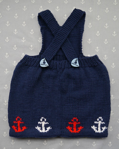 Baby Knitted Pinafore Dress 