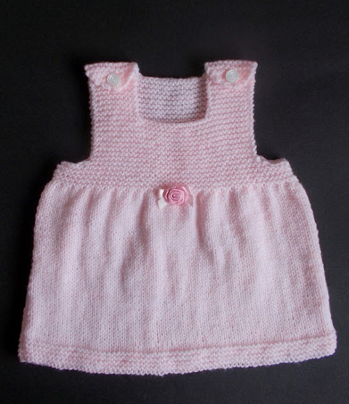 Baby Knitted Pinafore Dress 3