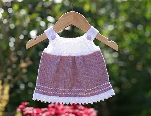Baby Knitted Pinafore Dress 4
