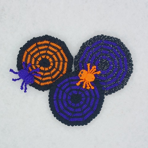 Knitted Spider Web Coaster 1