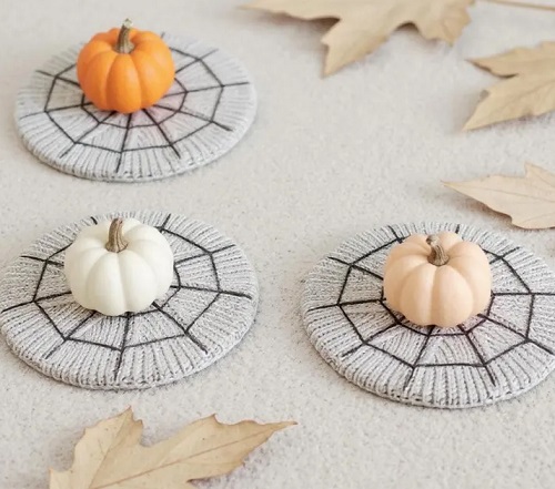 Knitted Spider Web Coaster 3