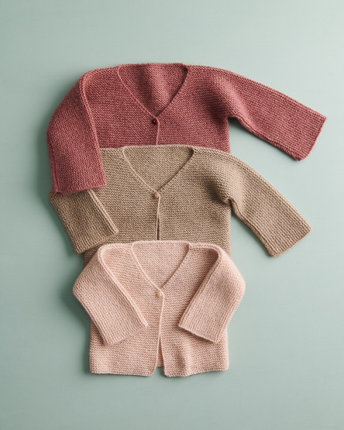 Knitting baby cardigan free pattern 2