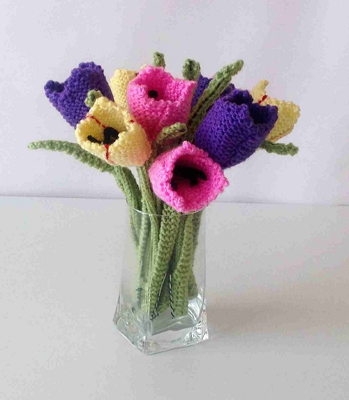 Flower In Pot Knitting Pattern 2