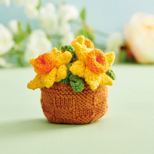 Flower In Pot Knitting Pattern 3