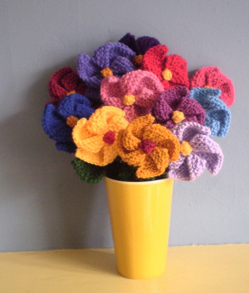 Flower In Pot Knitting Pattern 3