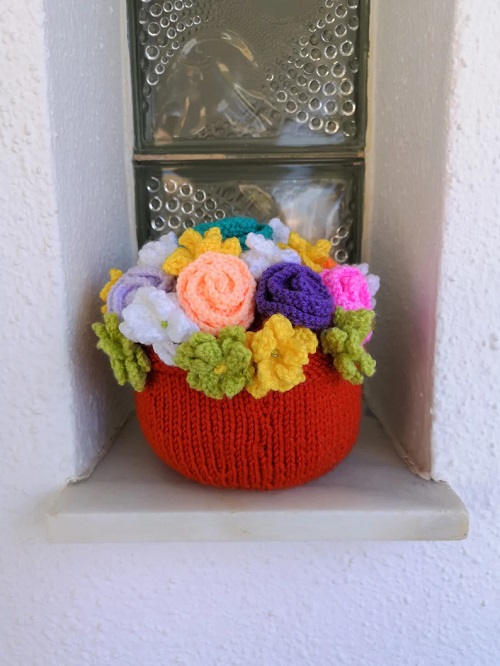 Knitting flower plant Pattern