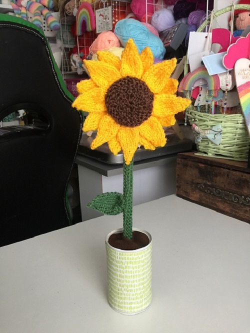 Knitting flower plant Pattern 3