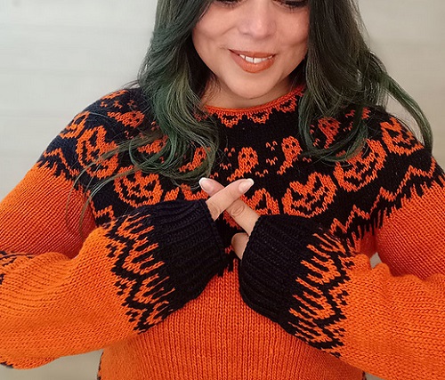knitted Halloween Sweater 2