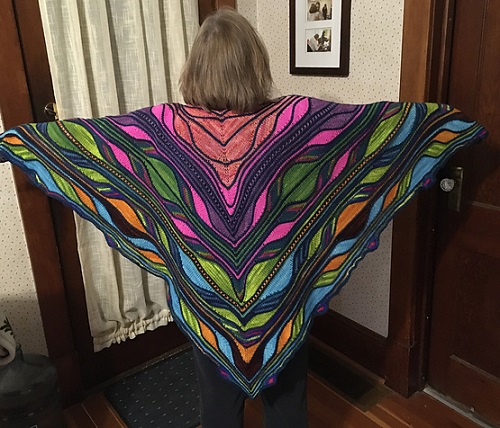 Knitted Butterfly Poncho Pattern 3
