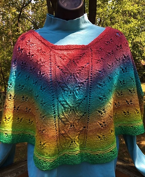 Knitted Poncho free Pattern