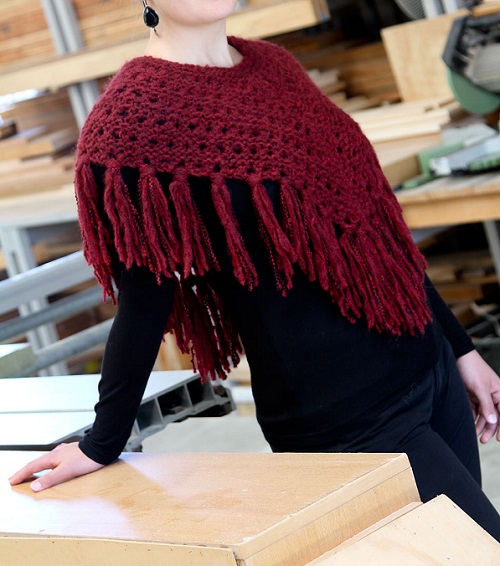 Knitted Poncho free Pattern 3
