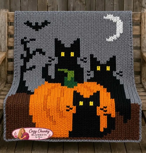 Knitted ghost Blanket 2