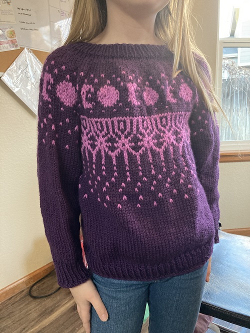 knitting Astraeus Moonbeam Sweater 2