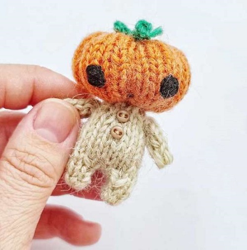 Knitting Pumpkin Head Doll Patterns 1