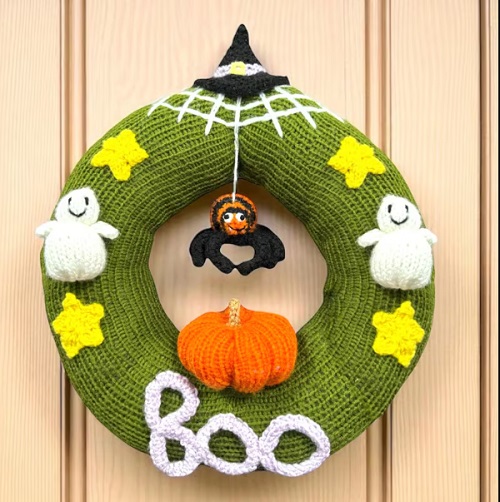 Knitted Wreath free pattern