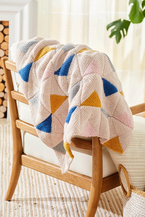 Knitted lace Blanket Free Pattern 4
