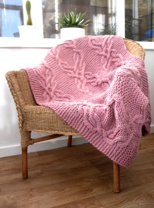 Knitted hexagone Blanket Free Pattern
