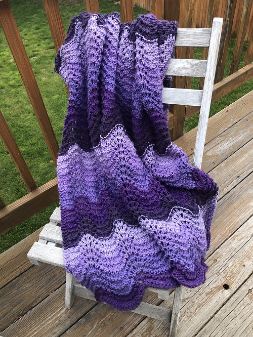Knitted hexagone Blanket Free Pattern 2