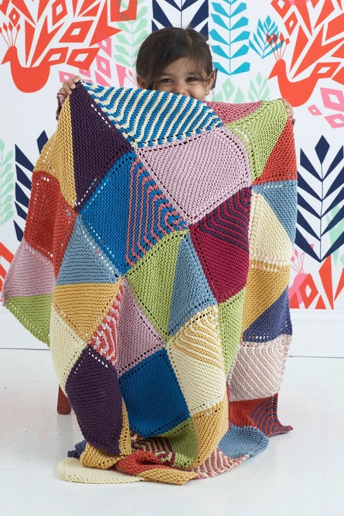 Knitted hexagone Blanket Free Pattern 3
