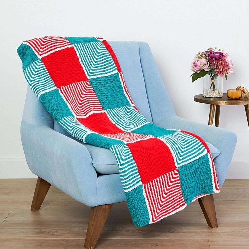 Knitted hexagone Blanket Free Pattern 4