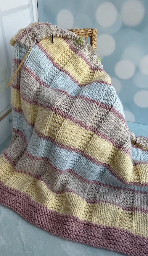 Knitted lace Blanket Free Pattern
