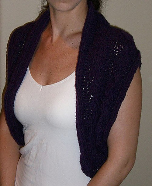 Easy One Piece Shrug Knitting Patterns 3