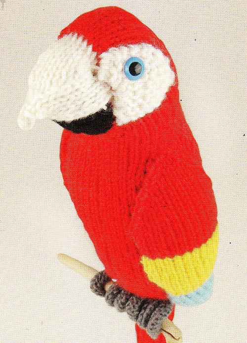 Knitted Parrot pattern 3