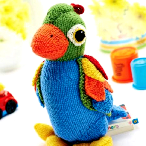 Knitted bird pattern 1
