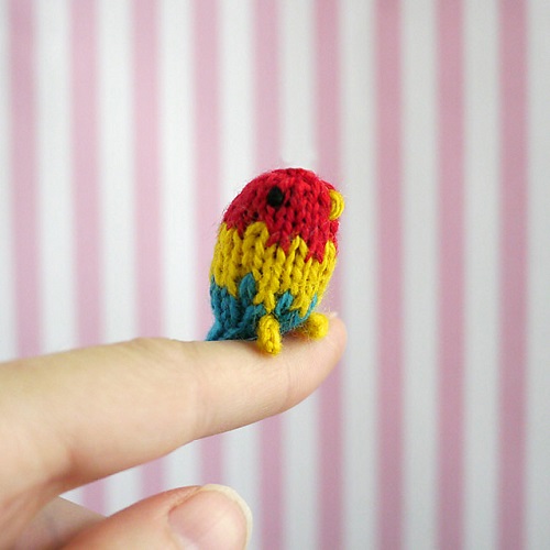 Knitted bird pattern 3