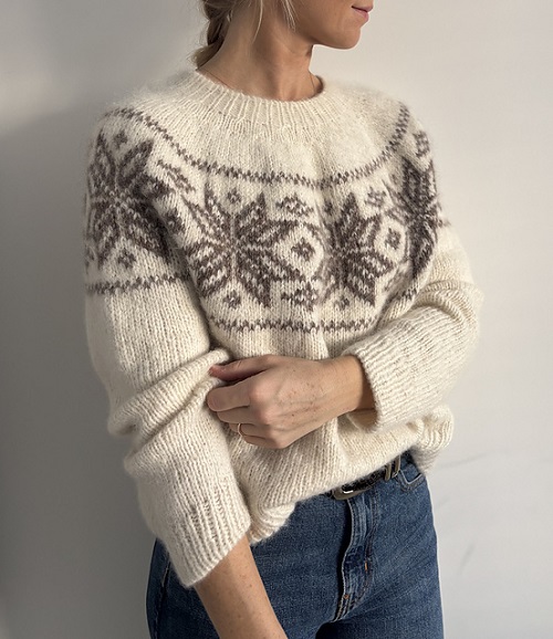 Knitted christmas sweater pattern 4