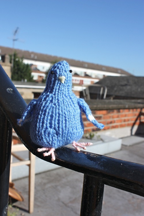 Knitted pigeon free pattern 2