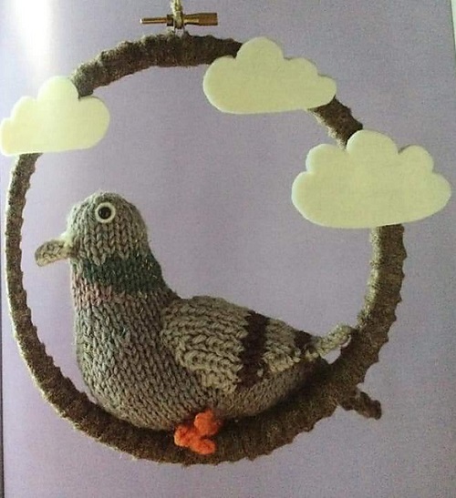 Knitted pigeon free pattern 4