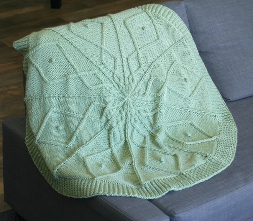 Knitting Cables Go Round Baby Blanket 3