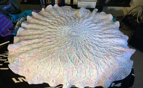 Knitting baby blanket 2