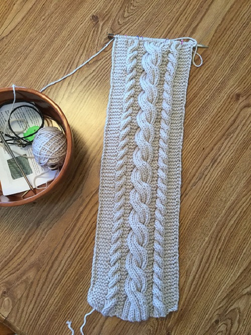 Knitting Cables Scarf 3