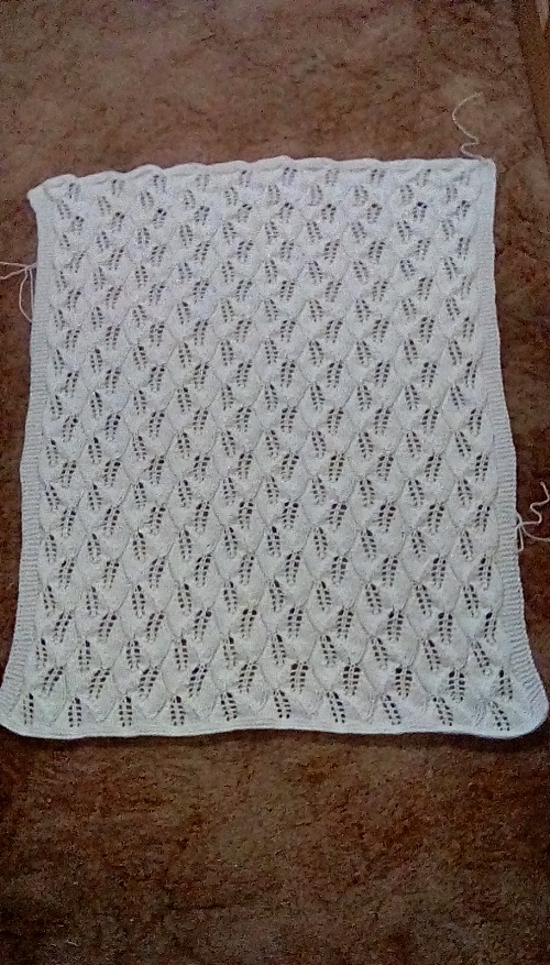 knitting Leafy Blanket Pattern 4