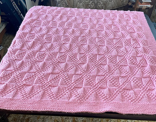 knitting moss stitch Baby Blanket Pattern 3
