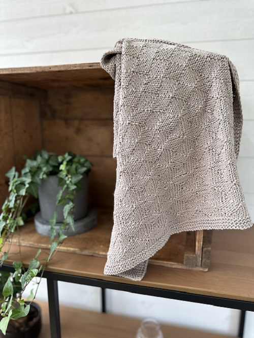knitting moss stitch Baby Blanket Pattern 4